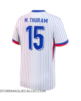 Francia Marcus Thuram #15 Maglia Gara Trasferta Repliche Europei 2024